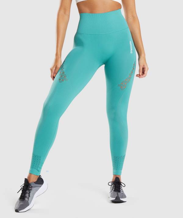 Damske Legíny Gymshark Energy Seamless Tyrkysové | HF4130728
